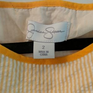 Jessica Simpson Dresses - Orange and white seersucker dress Jessica Simpson Dresses - Orange and white seersucker dress